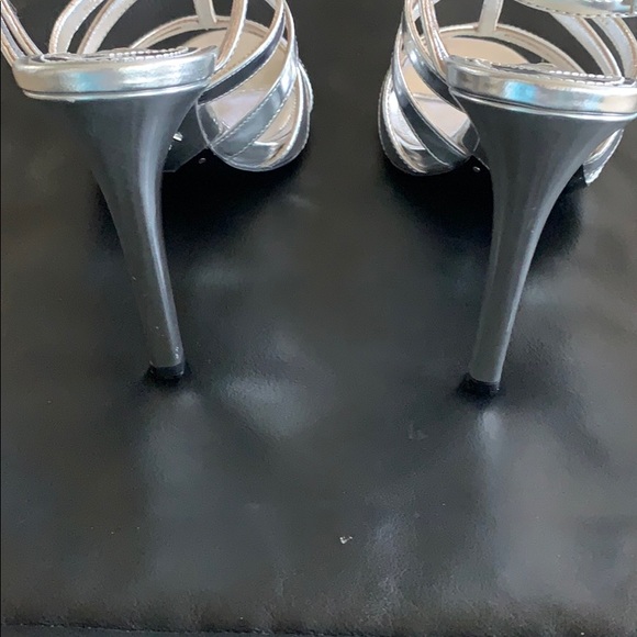 Prada Silver Stiletto Sandals - Picture 6 of 6